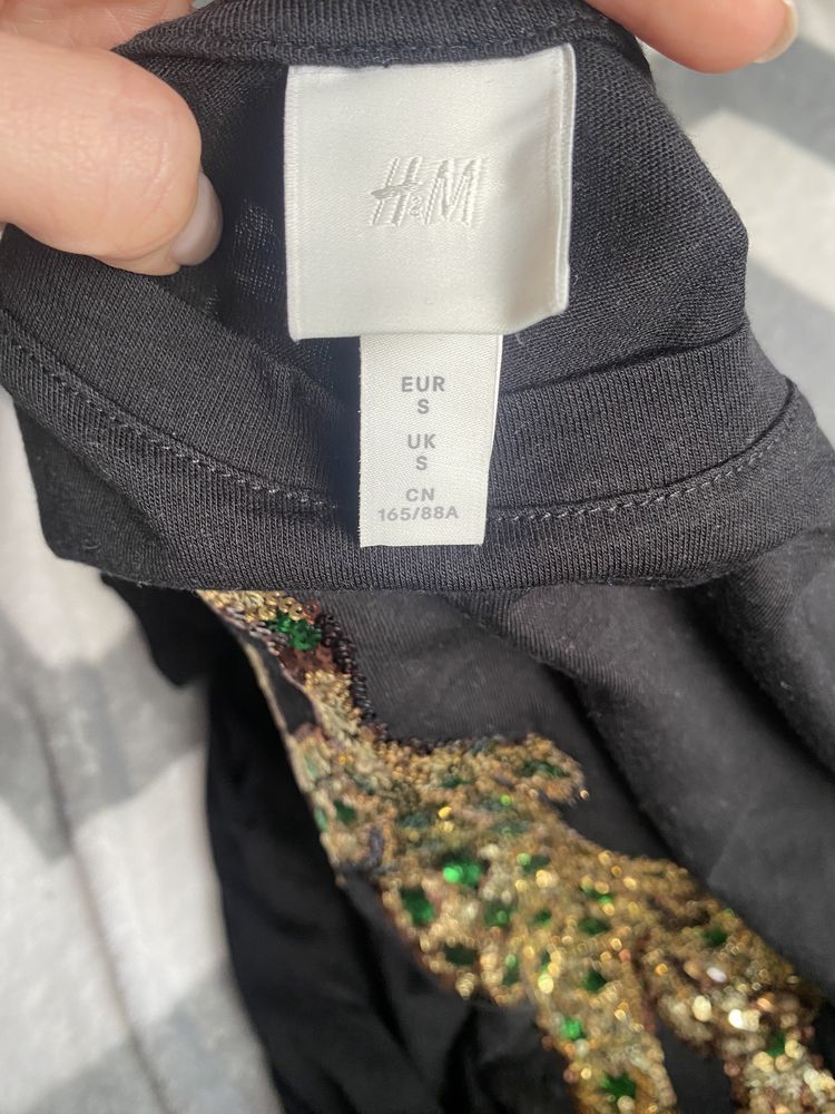 Блуза с бродерия с мъниста H&M