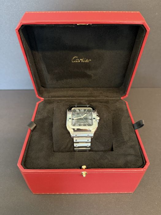 Ceas Cartier Santos L Black Dial