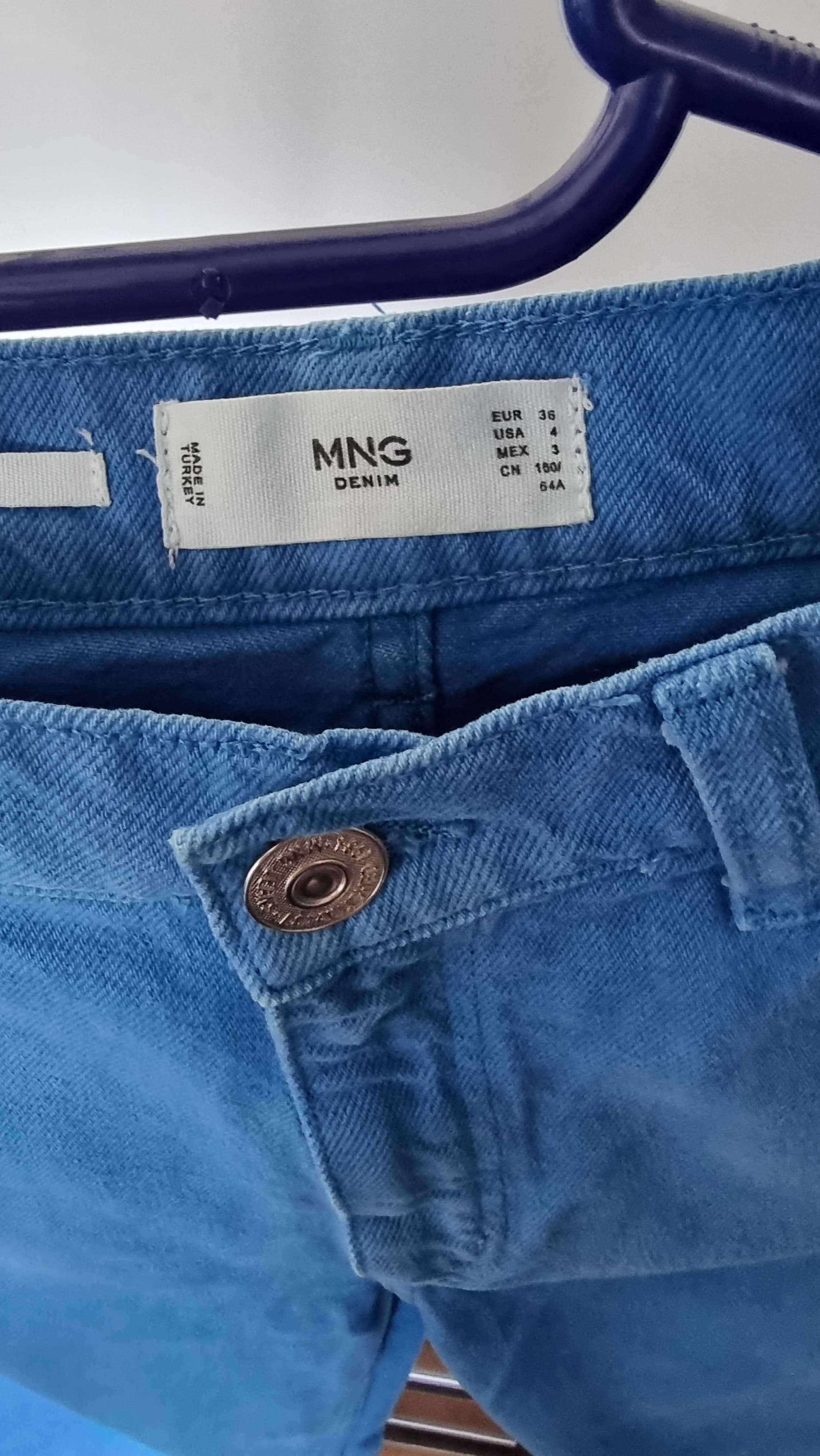 Blugi albastri Mango mom jeans marimea 36