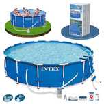 Vand Piscina piscina 457x122cm+pompa incalzire electrica,pompa filtrar