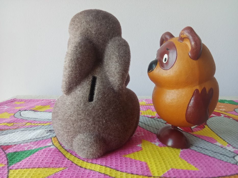 Игрушки Вини Пух и кролик копилка
