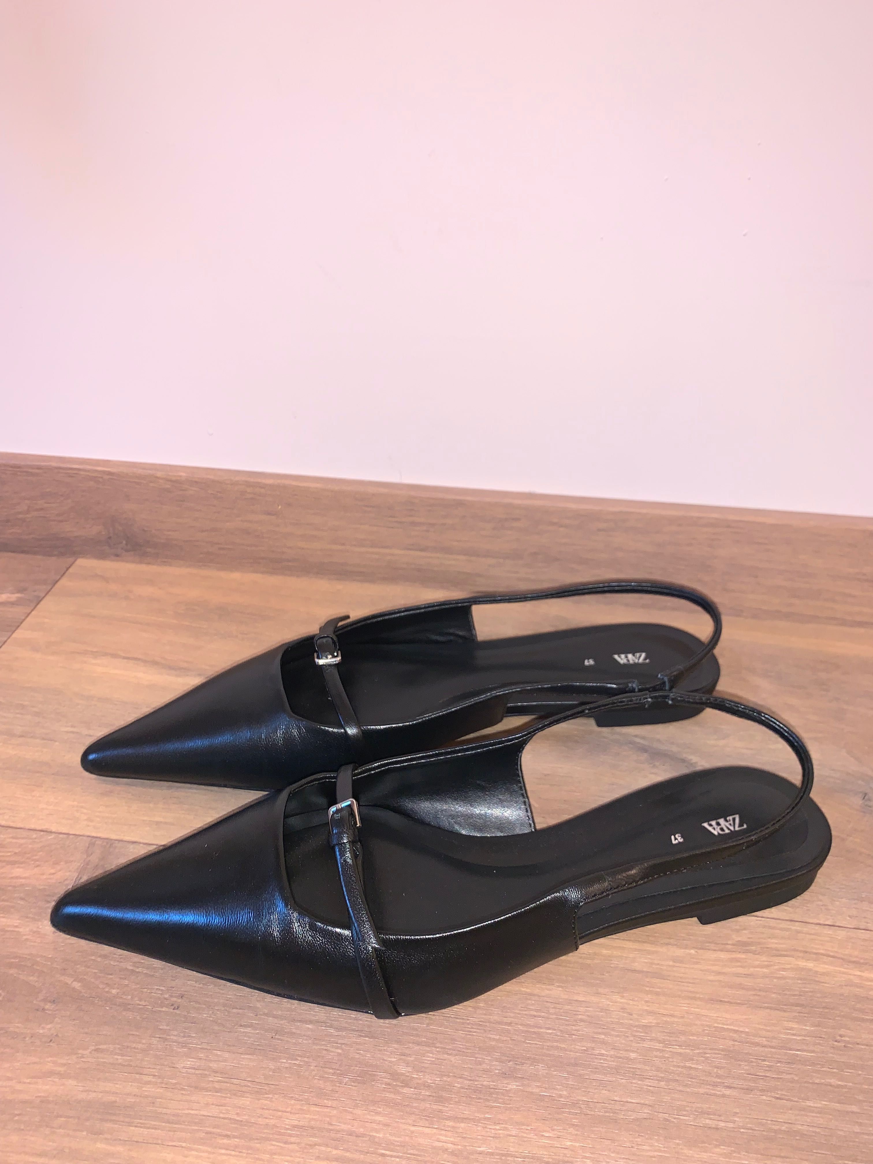 Кожени балетки с остър нос (Leather Ballet flats with pointed toe)