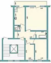 Ц2 Алайский Продается квартира 3/8/9 балкон1х6 Можно под Ипотеку N.126