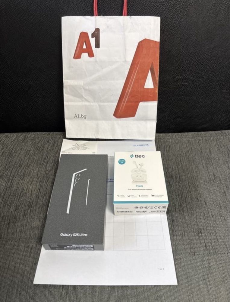 ЗАПЕЧАТАН 256GB Samsung S25 Ultra A1 Гаранция 2027 г. Titanium Black