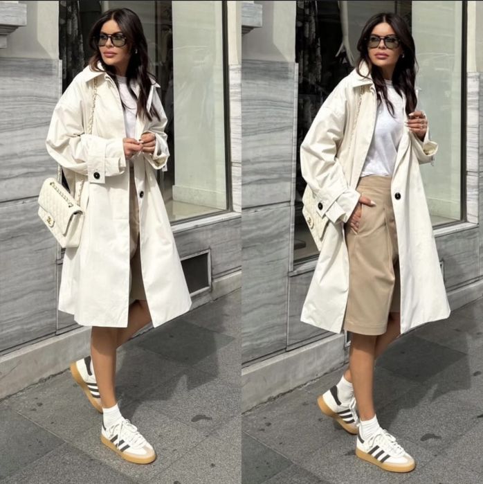 Тренч Zara, с этикеткой