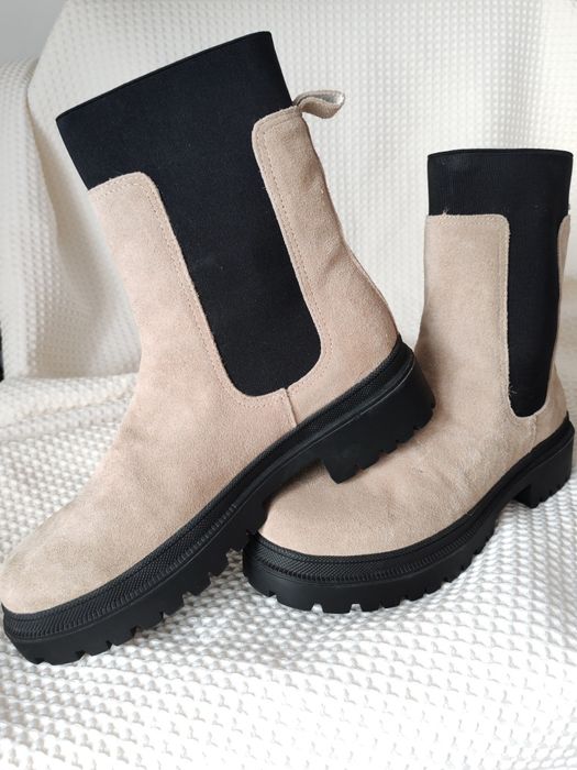 Ghete 41 Reserved piele naturală întoarsă suede velur