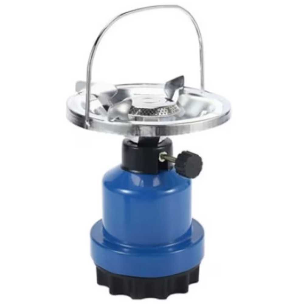 Plita pe gaz, un singur arzator, albastru, pentru camping
