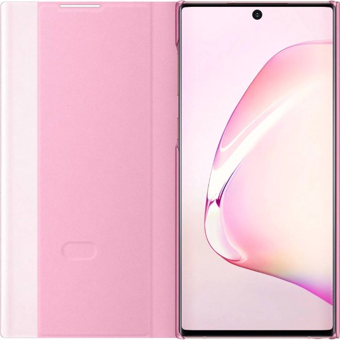 Husa protectie Samsung Note 10 Clear View Galaxy Pink noua sigilata