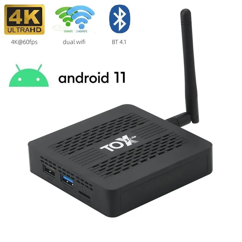 Топовый твбокс TOX3 UGOOS смарт приставка Tv box ТОХ3 Андроид 11 smart