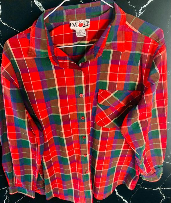 Cămașă bărbătească în carouri colorate – stil retro vibrant