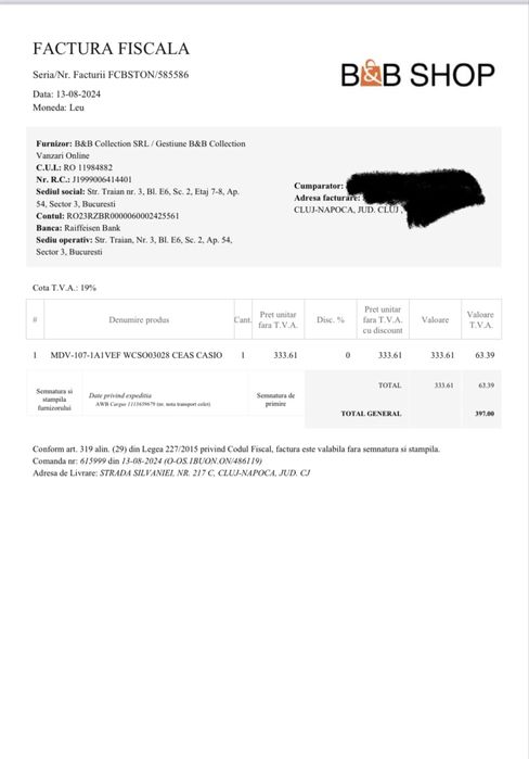 Vând ceas Casio MDV-107-1A1VEF