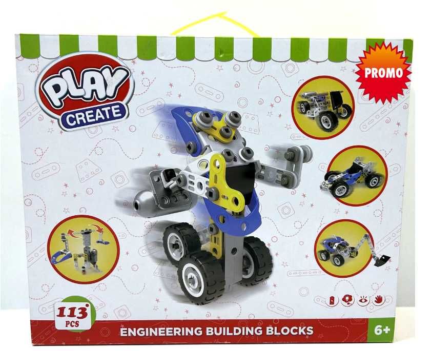 Конструктор PLAY CREATE - 113части / BUILDING BLOCKS