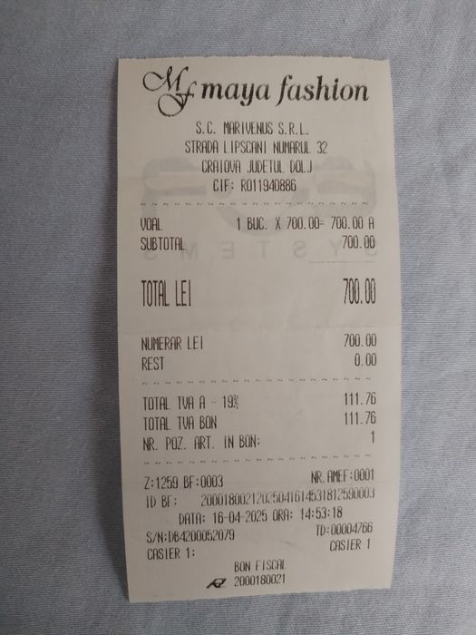 Rochie mireasă Maya Fashion + trenă și voal