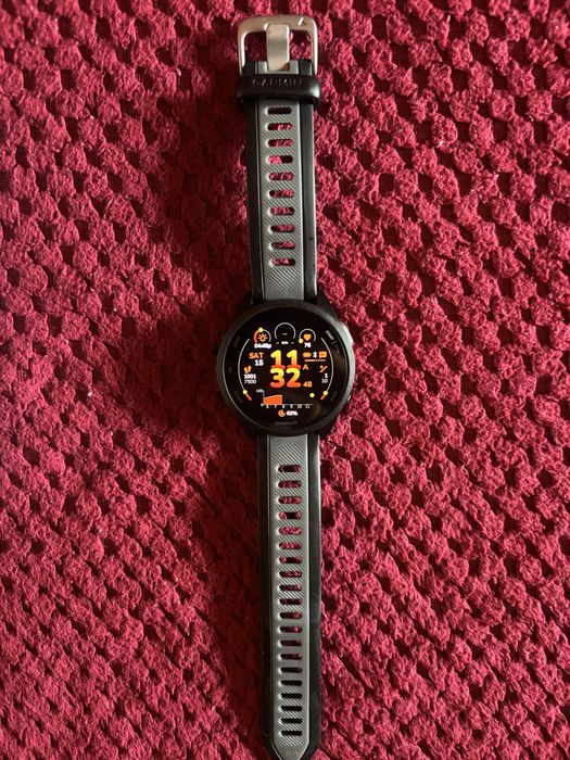 Smartwatch Garmin Forerunner 165, curea Silicon, Black/Slate Grey