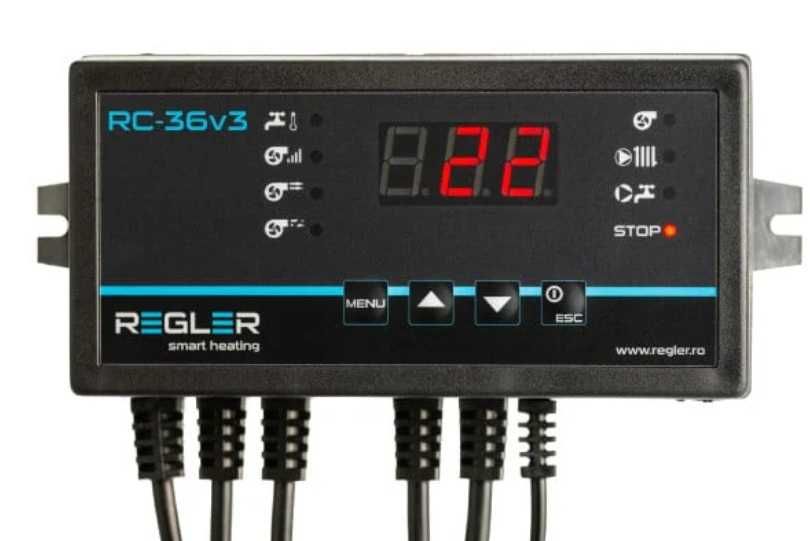 RC36v3 automatizare cazan controler pompă IC, ACM și ventilator