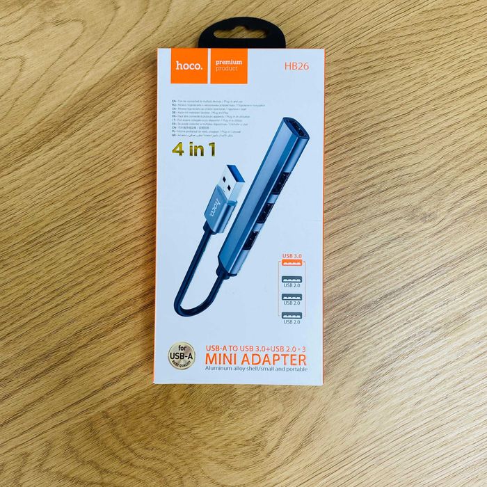 Hub cu 4 Porturi USB, Hoco HB26, Suporta 1Tb - Nou