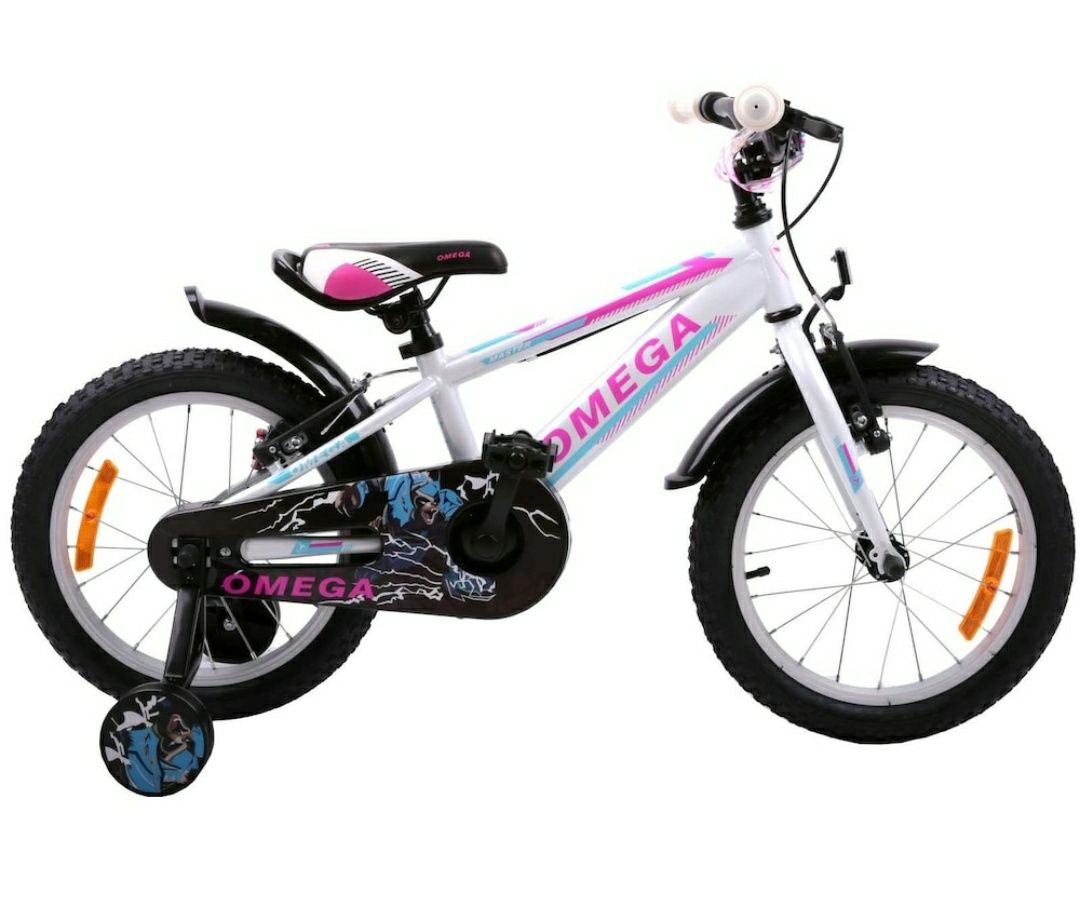 Bicicleta pentru copii Omega Master 20" ALB model 2023 Roti ajutatoare