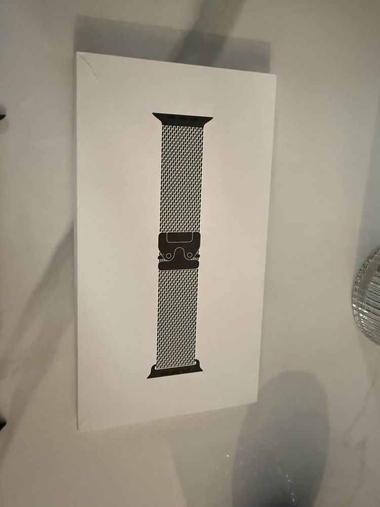 Curea pentru Apple Watch 49mm, Milanese Loop, Black Titanium - Small