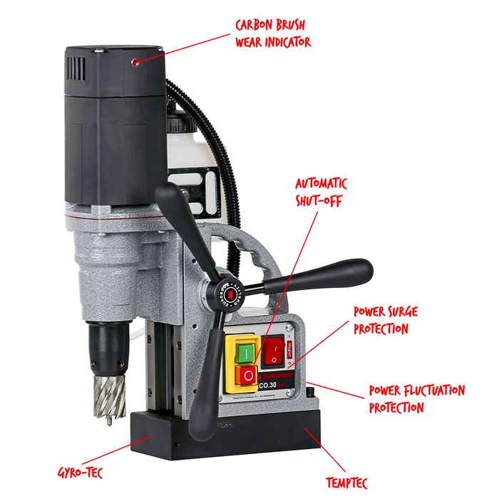 Masina de gaurit cu talpa Magnetica Euroboor ECO.30S+  30mm 950W