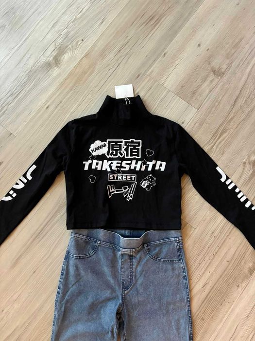 Дънки H&M и топ Bershka - размер 13 години