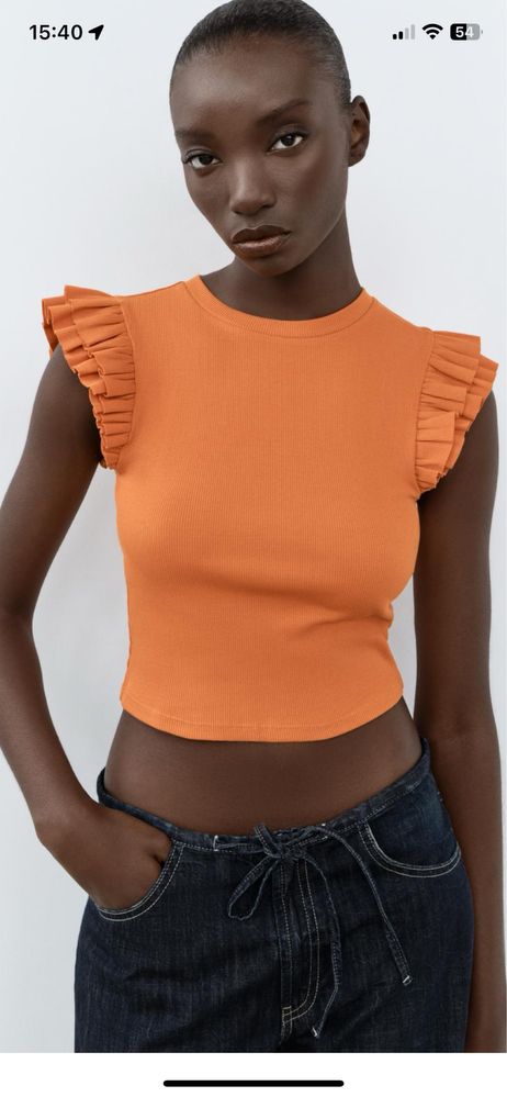 Сет пола панталон и тениска боди нови Zara Зара XS S M