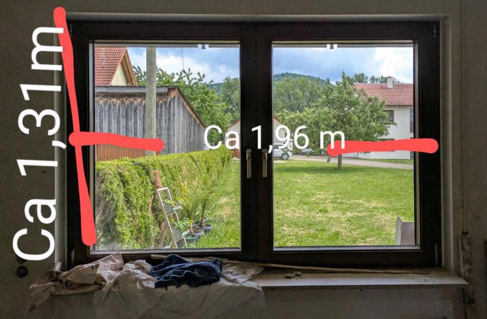 FEREASTRA LEMN ALU geam termopan  casa  H 131 x L 196 Buc 2 Garantie