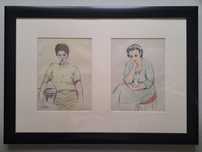 Pictură. Desen: "Personaje feminine" C.C.Constantinescu (1897 - 1967)