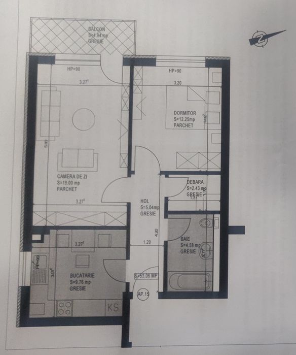 Apartment 2 camere / 53mp / Grandis Residence