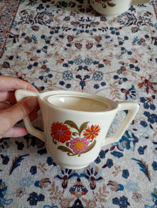 Ceainic + zaharniță ceramică