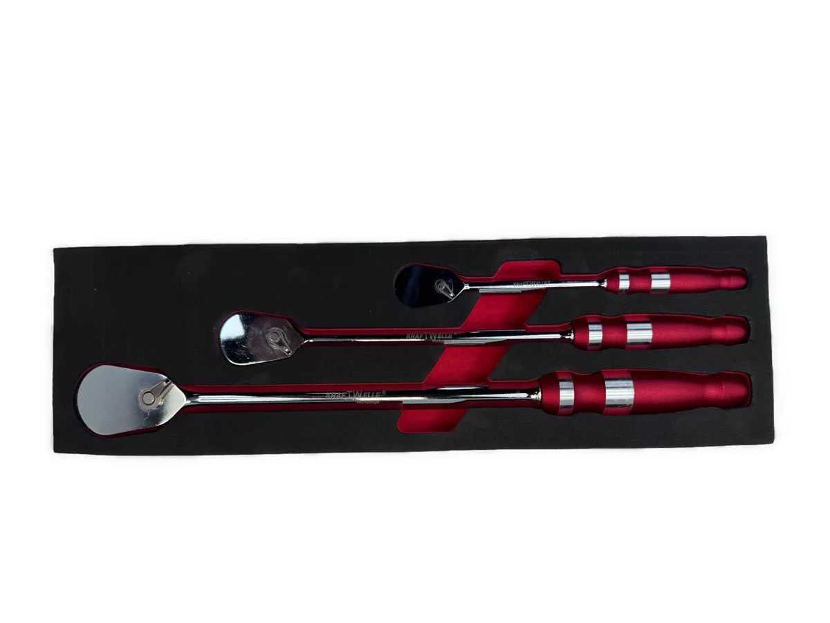 Комплект усилени тресчотки удължения XL 1/4" , 3/8" , 1/2" KRAFTWELLE