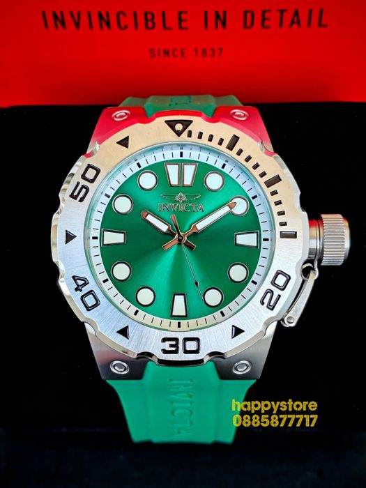 INVICTA Bumble Green 51mm, Инвикта нов ръчен часовник