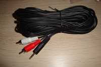 cablu audio stereo jack 3.5mm - 2x rca mufe lungime 10m