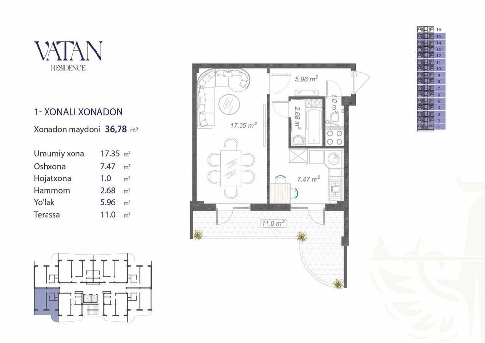 Xon Saroy Vatan, метро Максим Горький. 1 комнатная 36м2 коробка