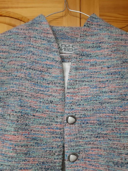 Сако "CHANEL" с Декорации в красив Меланж + Бонус Пола! НОВО!