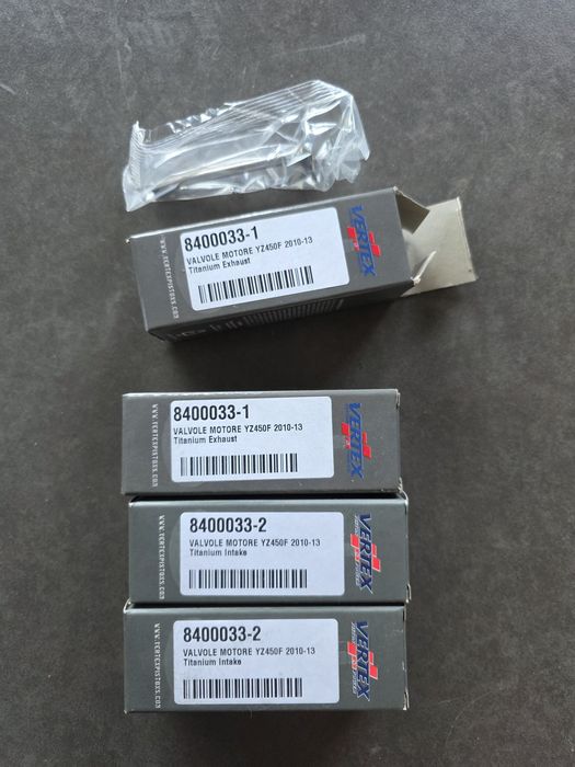 НОВИ Vertex  ТИТАНИЕВИ клапани за 2010-13 Yamaha YZ450F