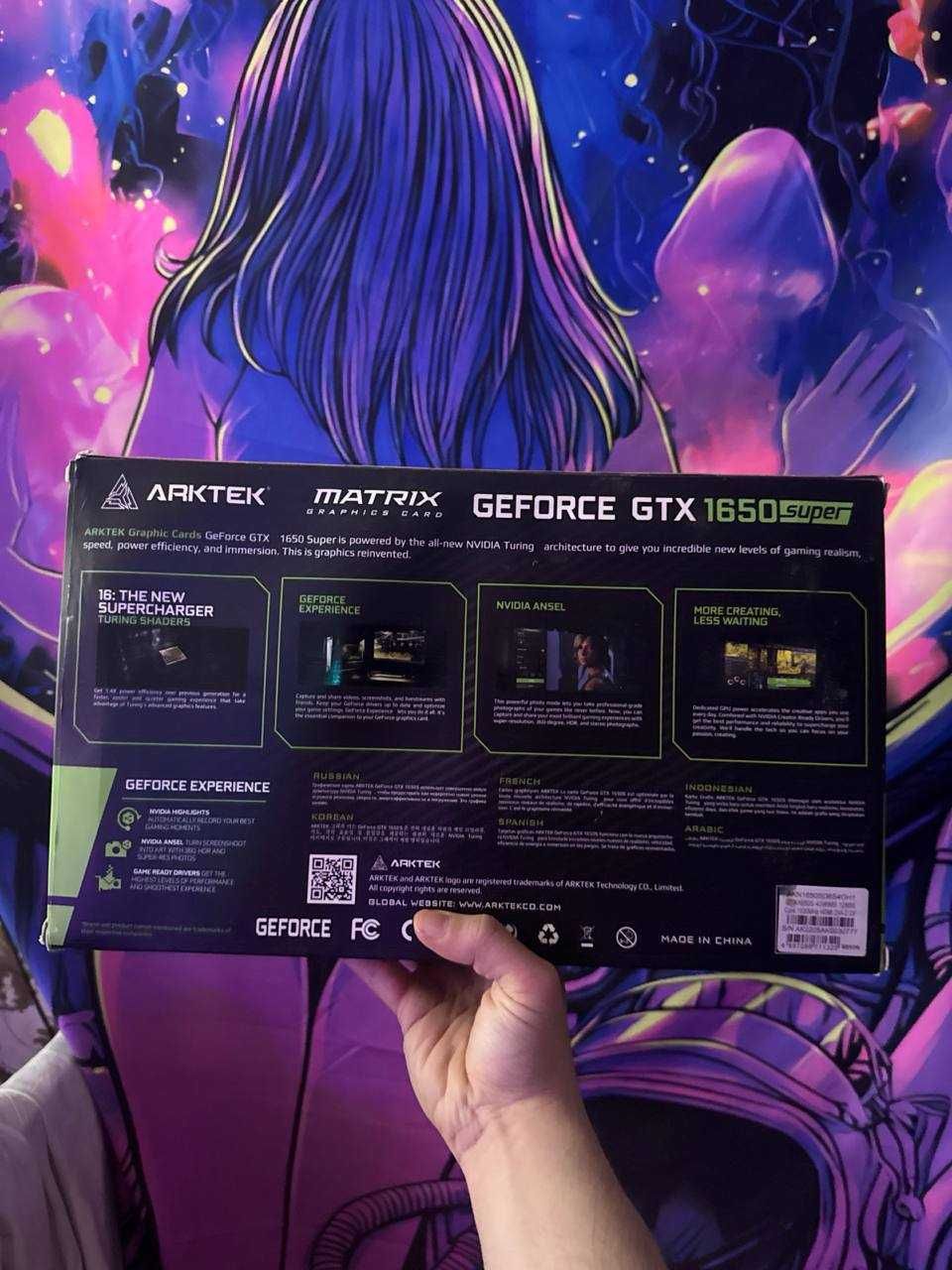 Продаю видеокарту NVIDIA GTX 1650 4GB GDDR5 от ARKTEC