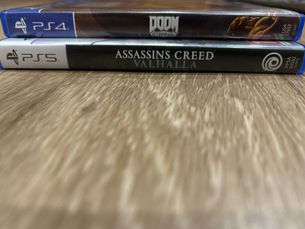 Продам диски DOOM ETERNAL и Asasins creed valhalla