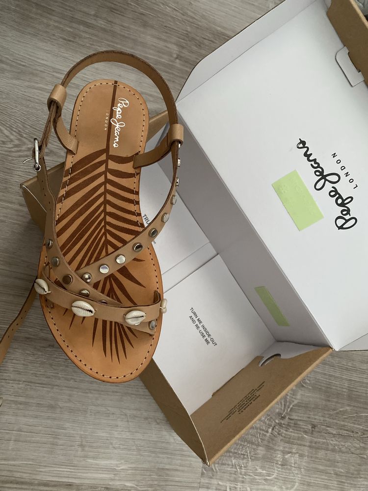 Sandale Pepe Jeans piele naturala