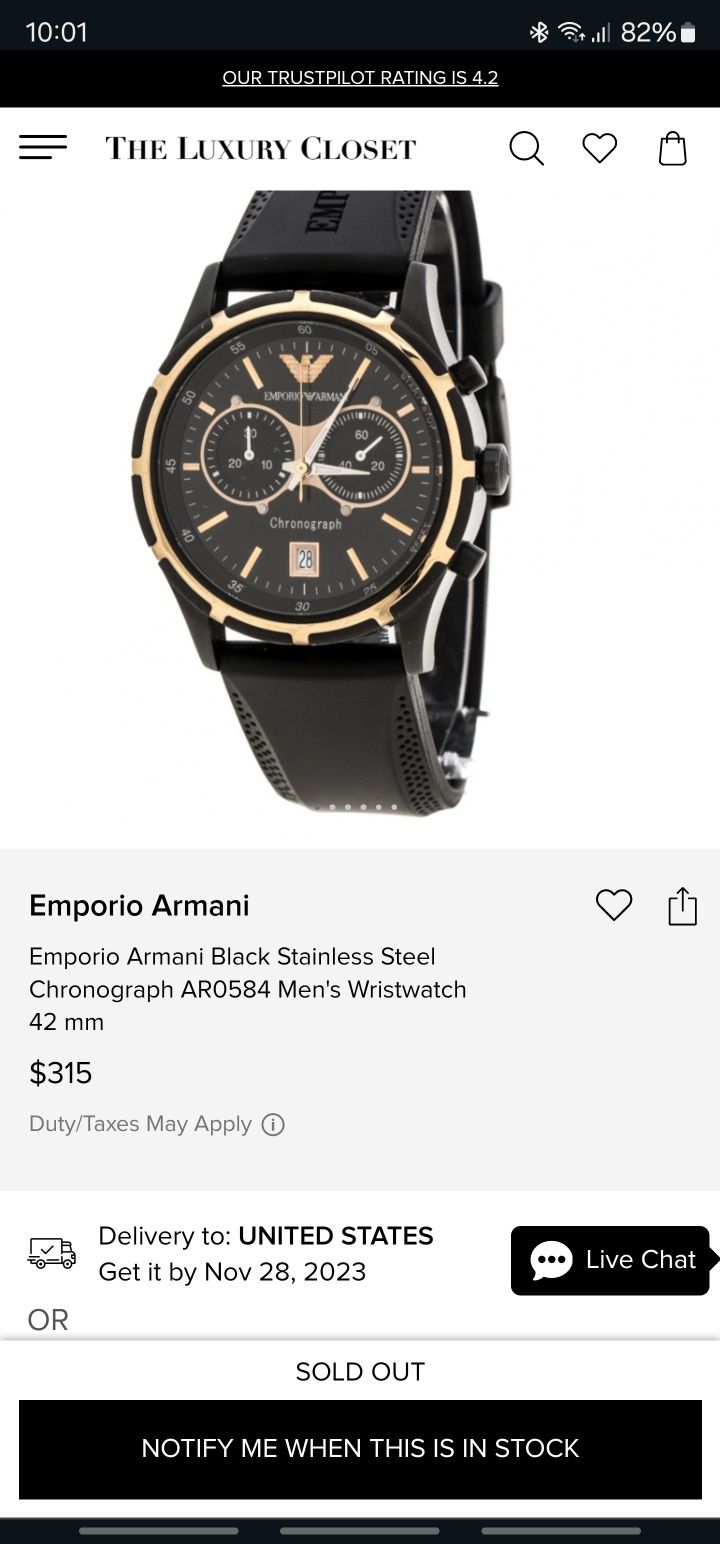 Emporio Armani ,ceas chronograph