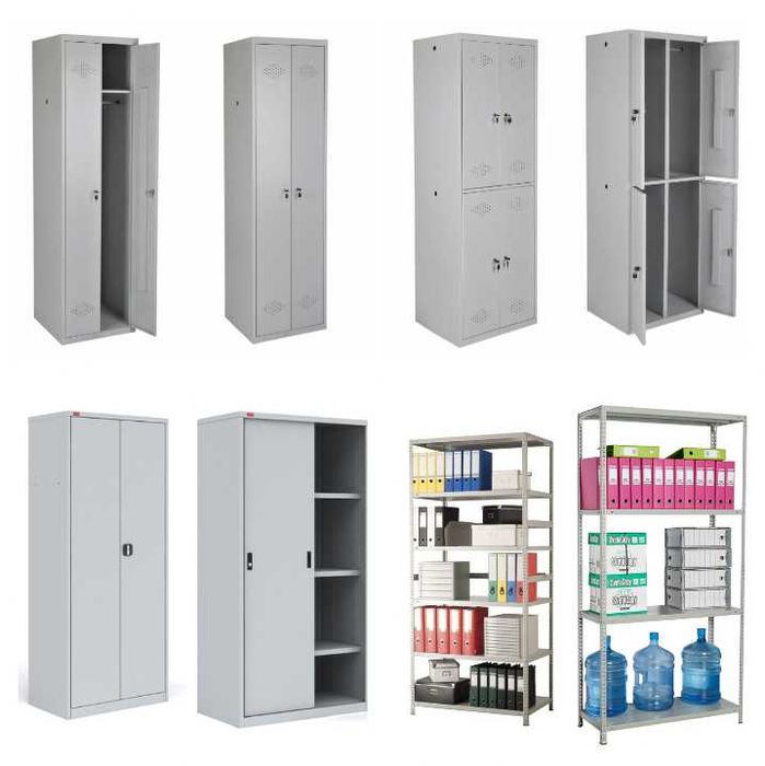 Шкафы Металлические для Раздевалки и Офиса. Стеллажи складские