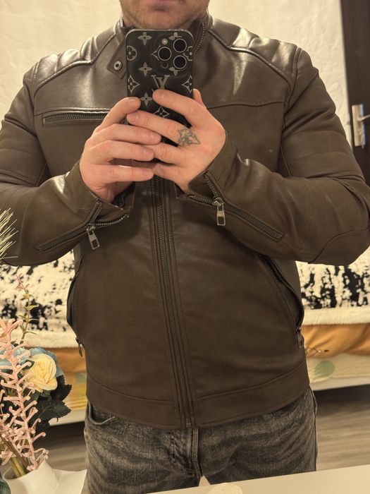 Geacă Biker Bershka Brown