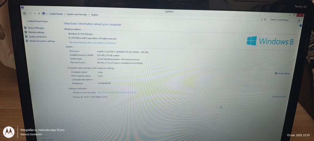 Laptop HP pavilion