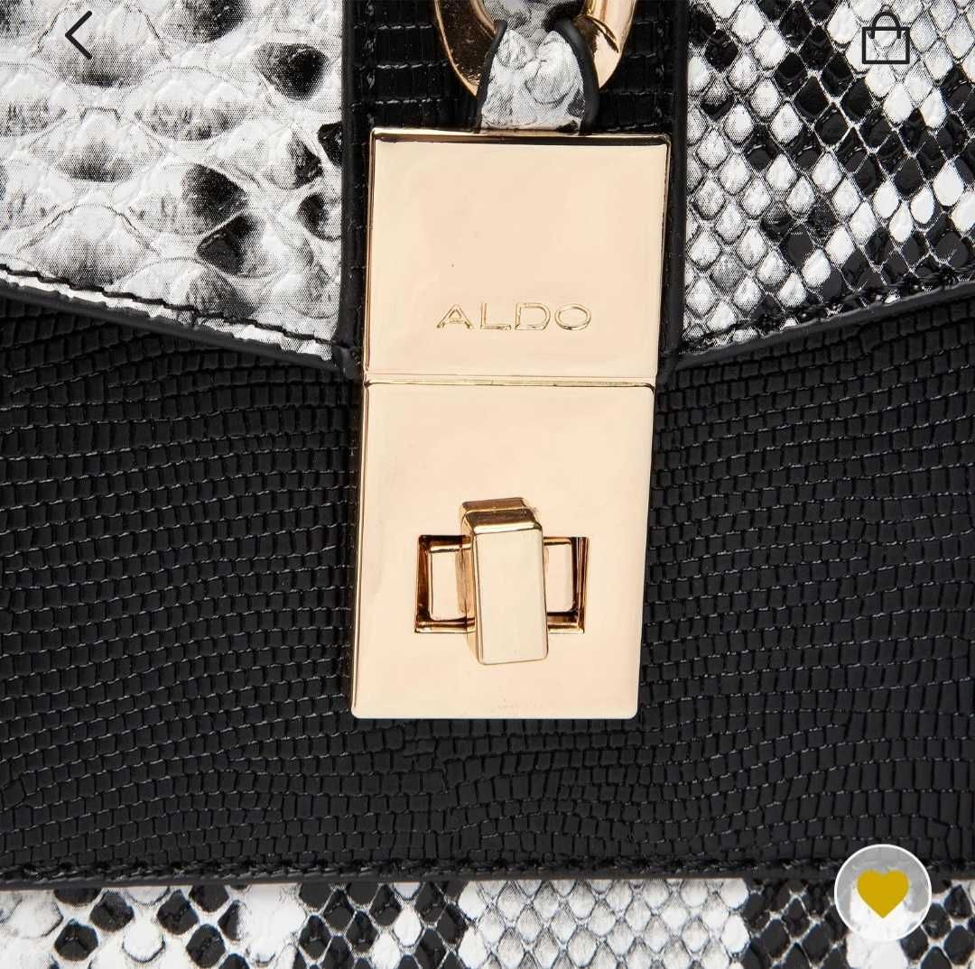 Дамска чанта ALDO, черно-бяла