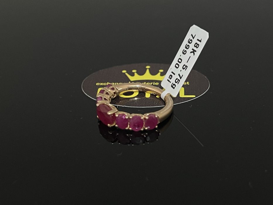 Bijuteria Royal CB : Inel dama aur 18k 5,75gr Diamante naturale rubine