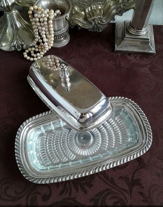 Масленка посеребренная винтаж