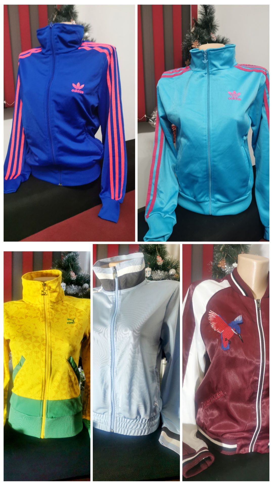 Adidas M, Puma XS спортни горнища, пролетно яке с колибри