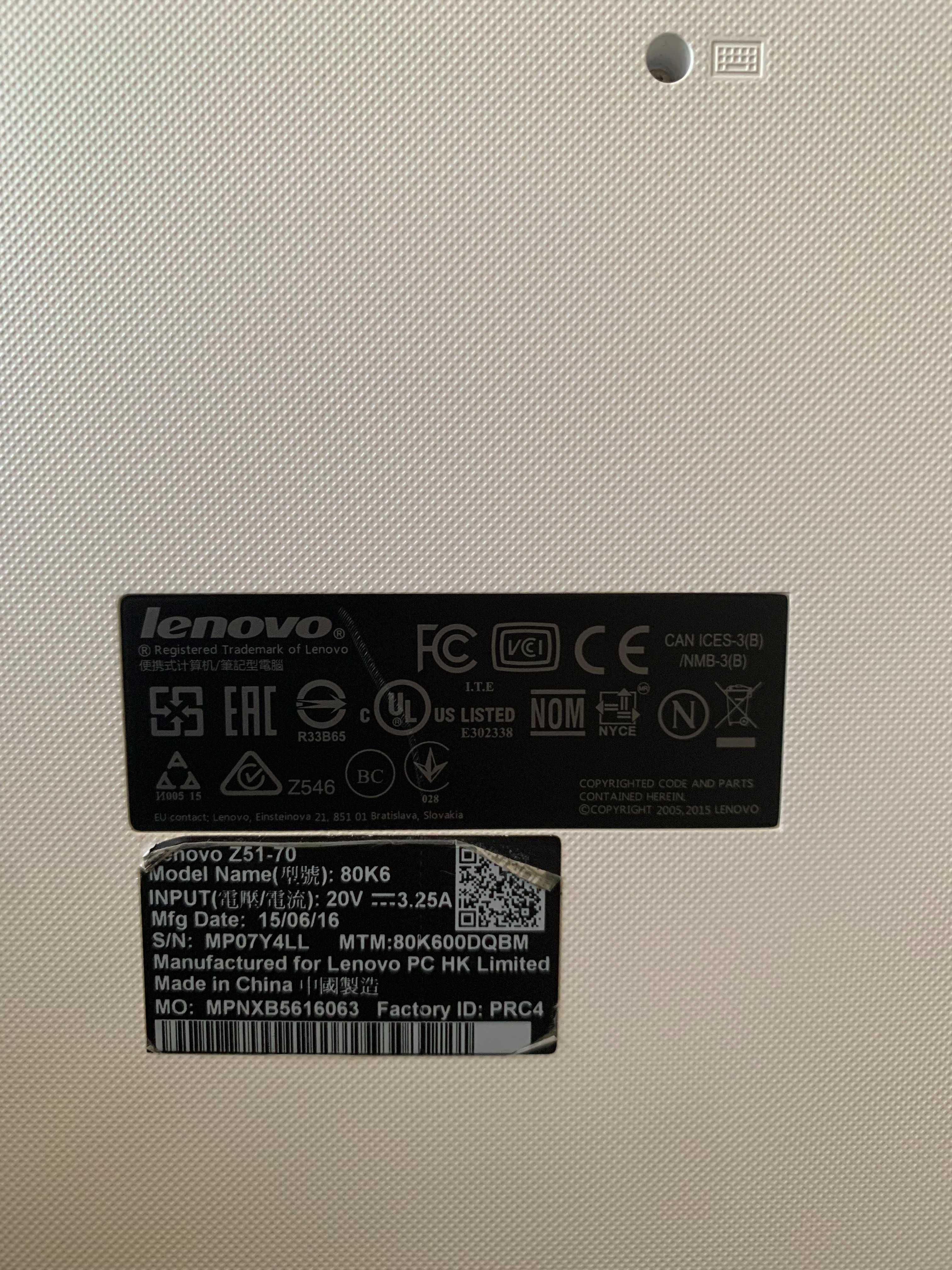 Laptop Lenovo z51 70 80k6 15.6'' инча 930GB HDD, 8GB RAM, Windows