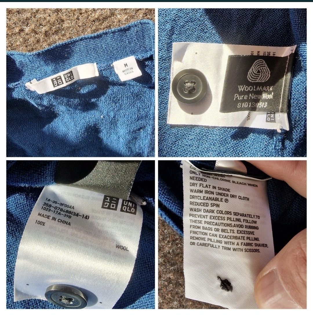 Pulover Uniqlo - M, Barbati, Lână Woolmark 100% - M