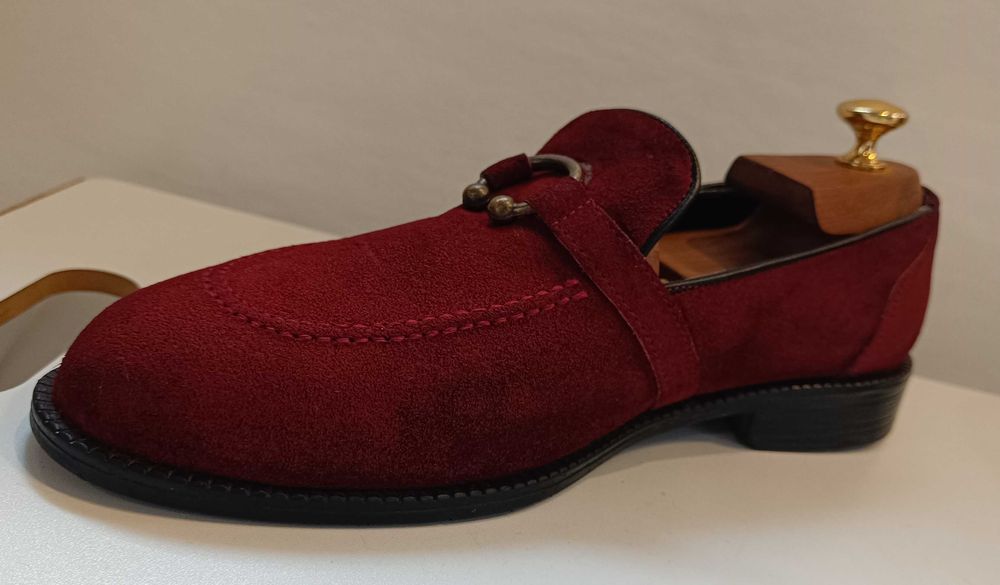 Pantofi loafer suede premium Lavoratione Artigianale piele naturala
