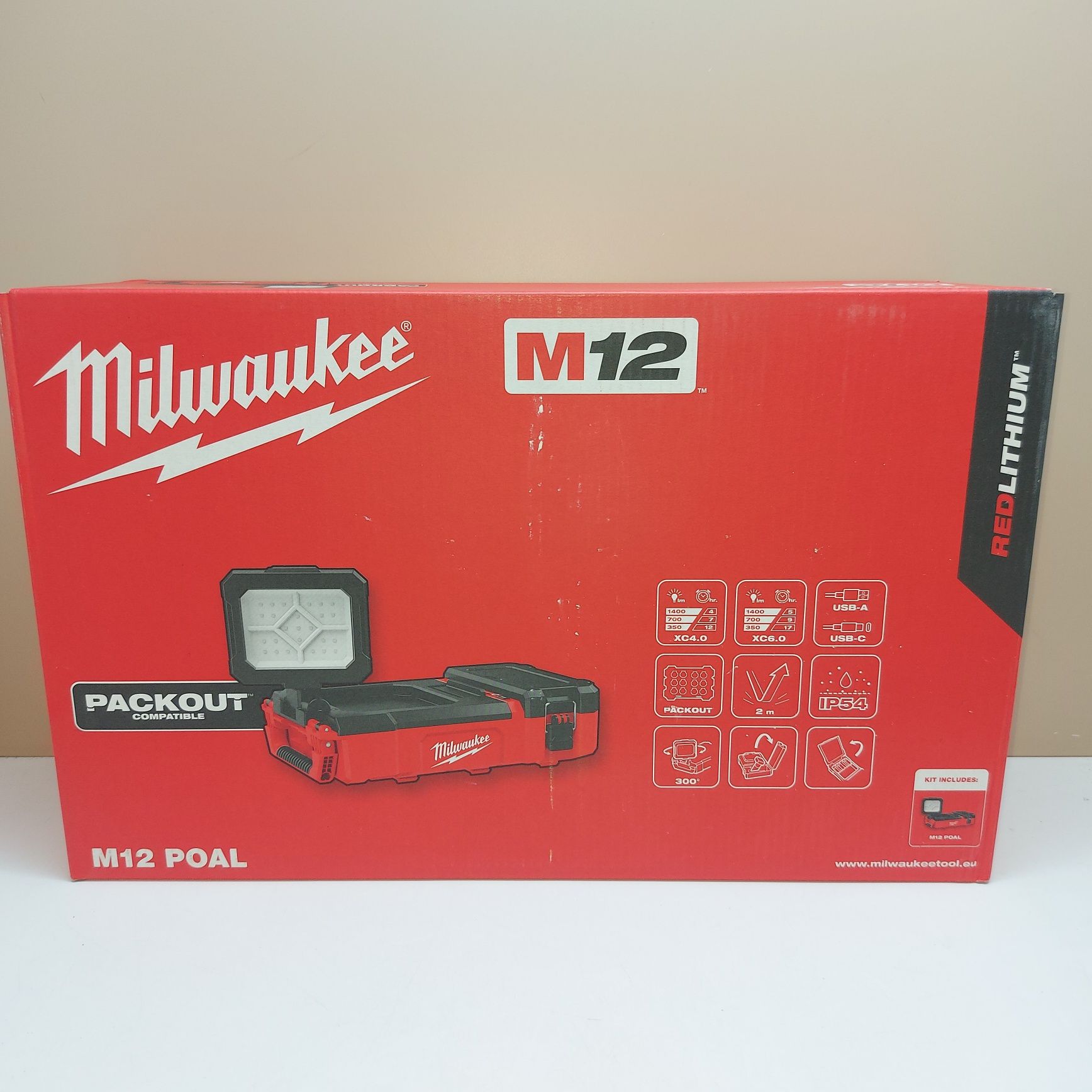 Led работна лампа Milwaukee M12 POAL-0